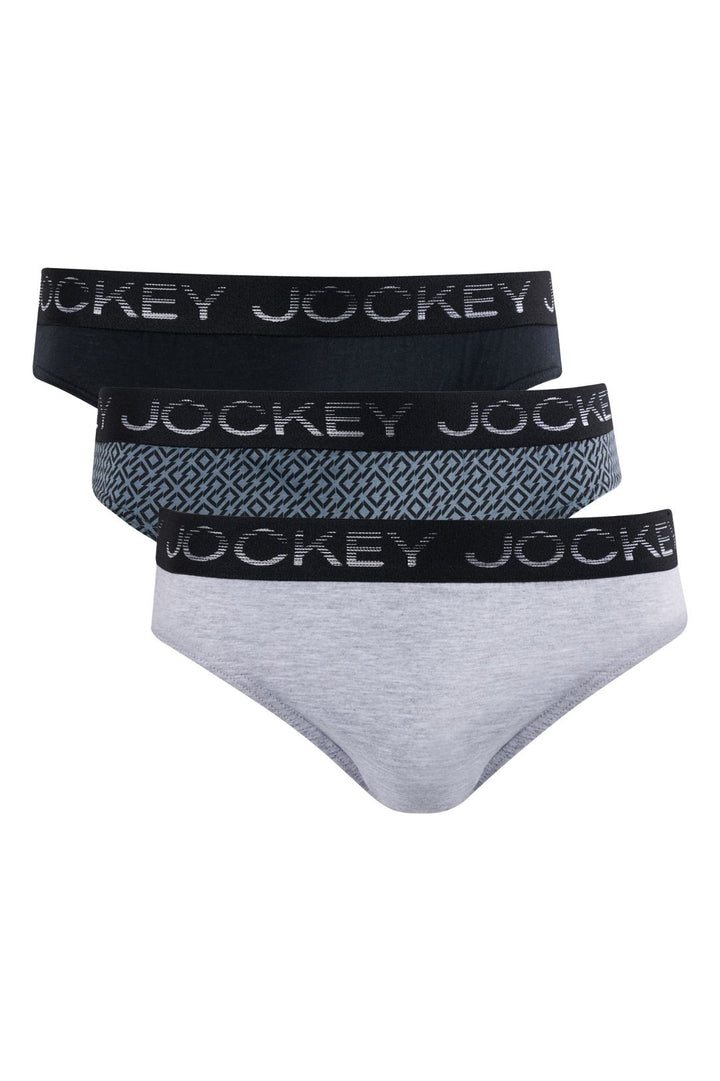 3 Pack Graded Stretch Skant Briefs - Black/Grey