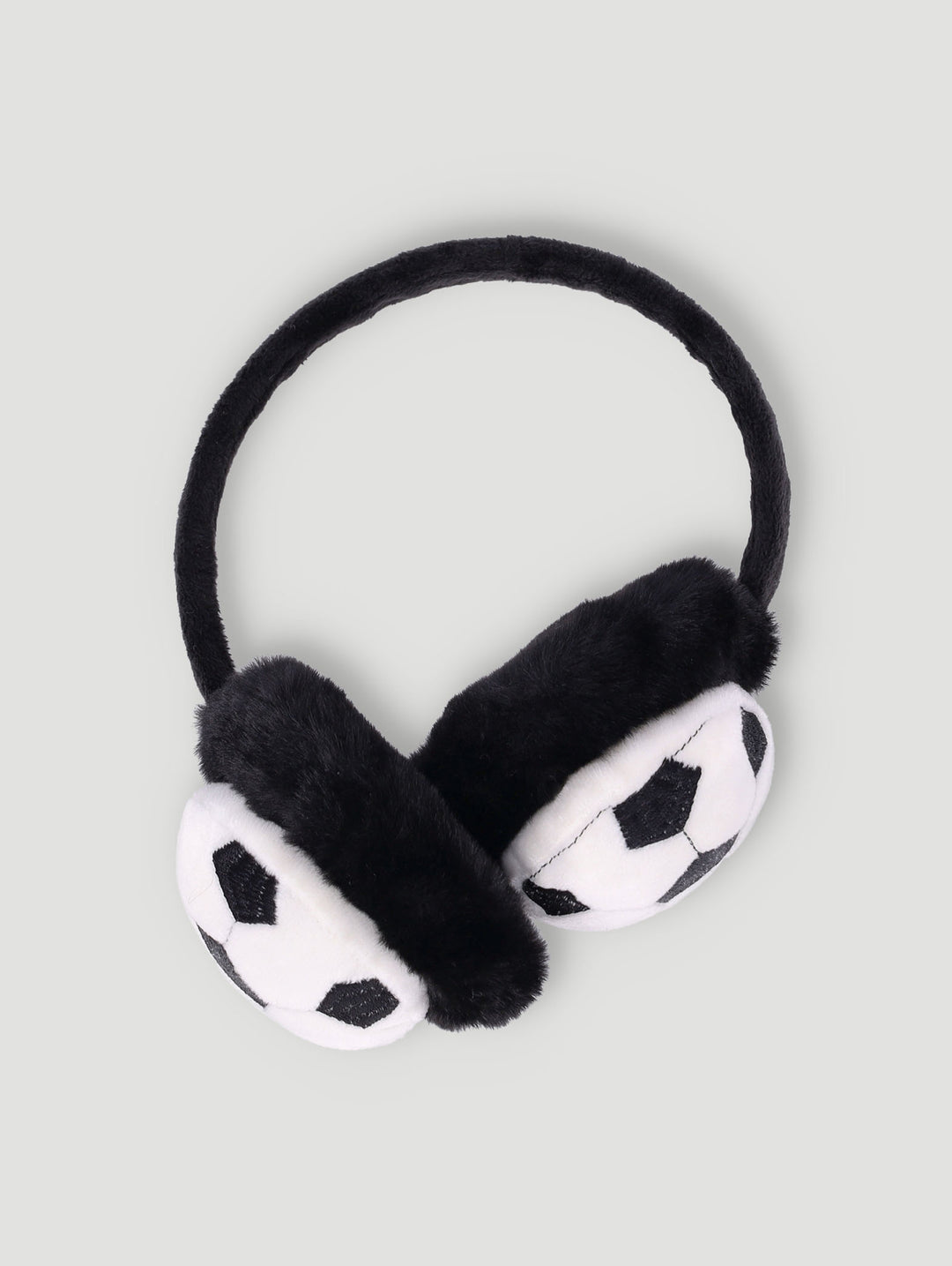 Pre-Boys Soccer Earmuffs - Black/White