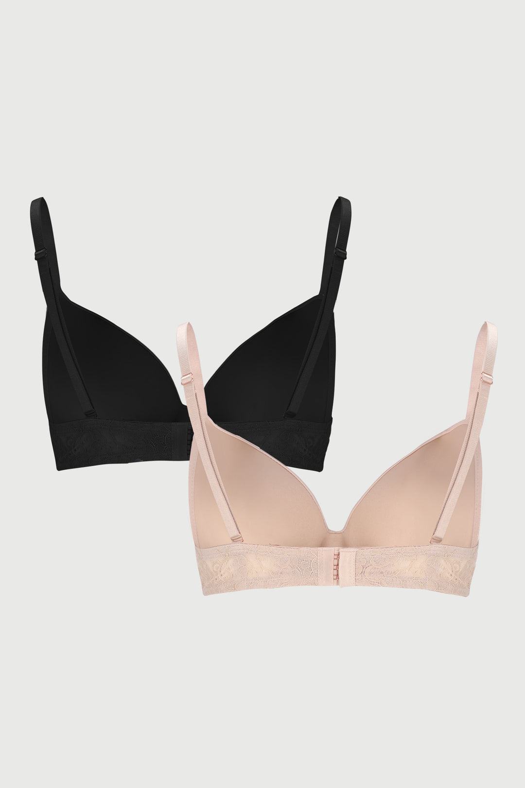 2 Pack Moulded Eyelash Lace Bra - Multi