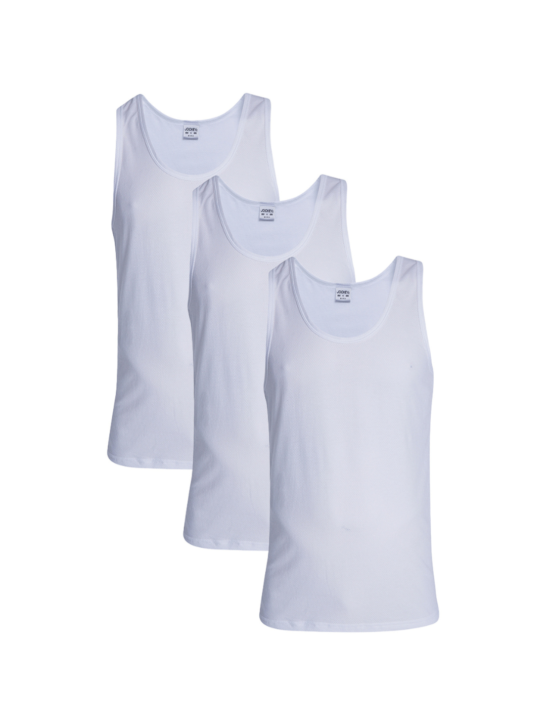 3 Pack Eyelet Vest - White