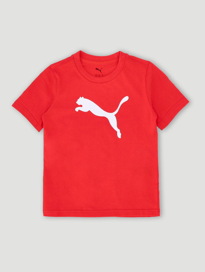 Pre-Boys Essential Cat Logo Tee - Red