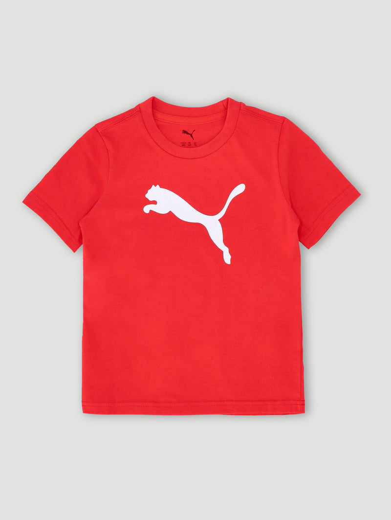 Pre-Boys Essential Cat Logo Tee - Red