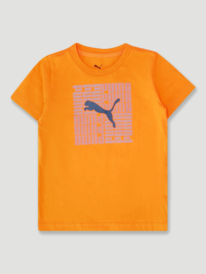 Pre-Boys Graphic Box Tee - Orange