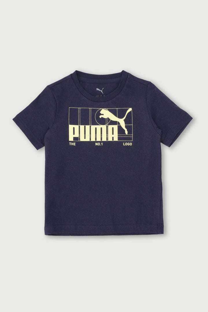 Pre-Boys Graphic 1 Logo Tee - Navy