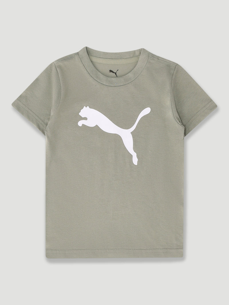Pre-Boys Essential Cat Logo Tee - Light Green