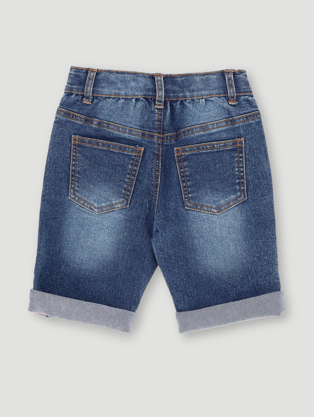 Pre- Boys Rip Repair Denim Short - Dark Blue