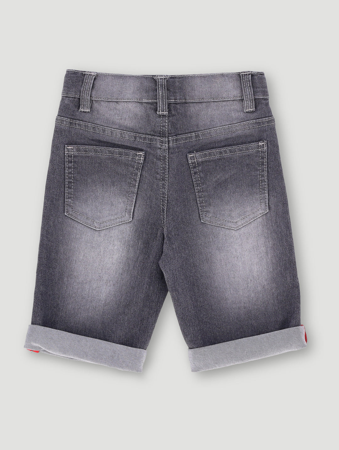 Pre- Boys Rip Repair Denim Short - Dark Grey