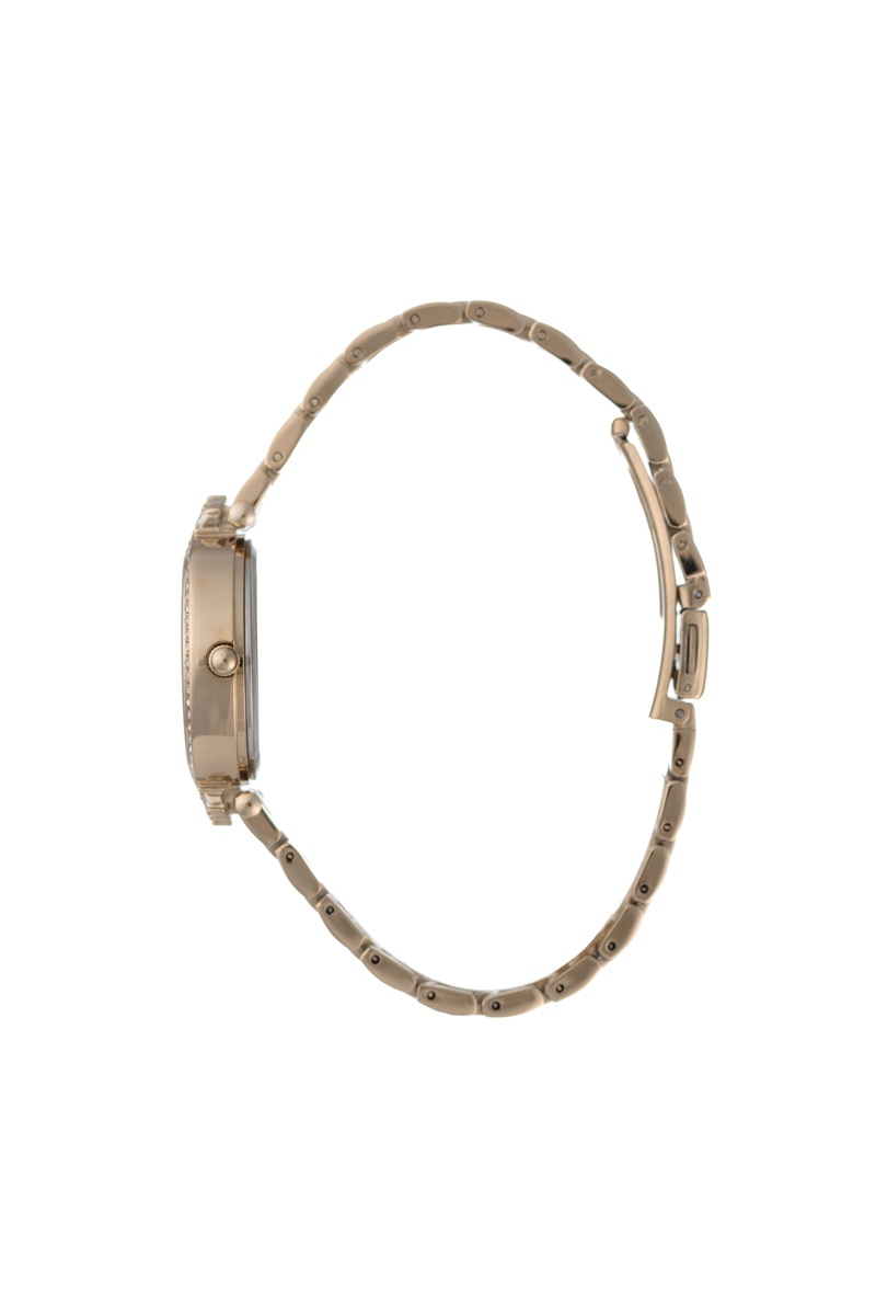 Ladies 30mm Case Gold Metal Band Watch - Gold