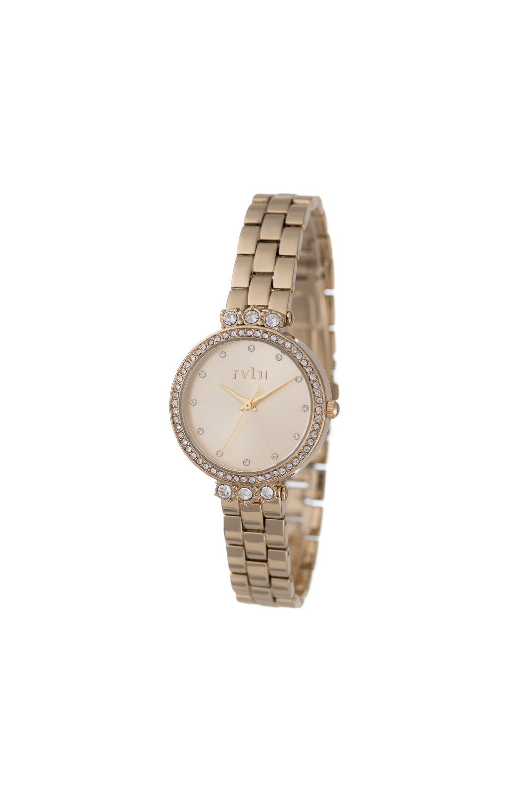Ladies 30mm Case Gold Metal Band Watch - Gold