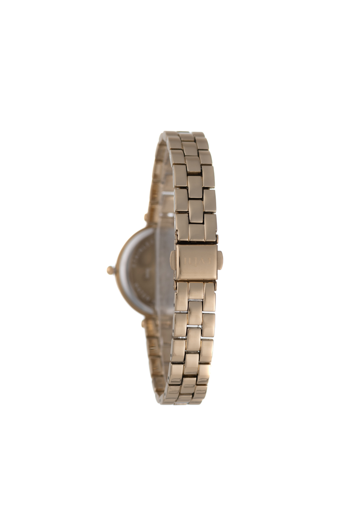 Ladies 30mm Case Gold Metal Band Watch - Gold