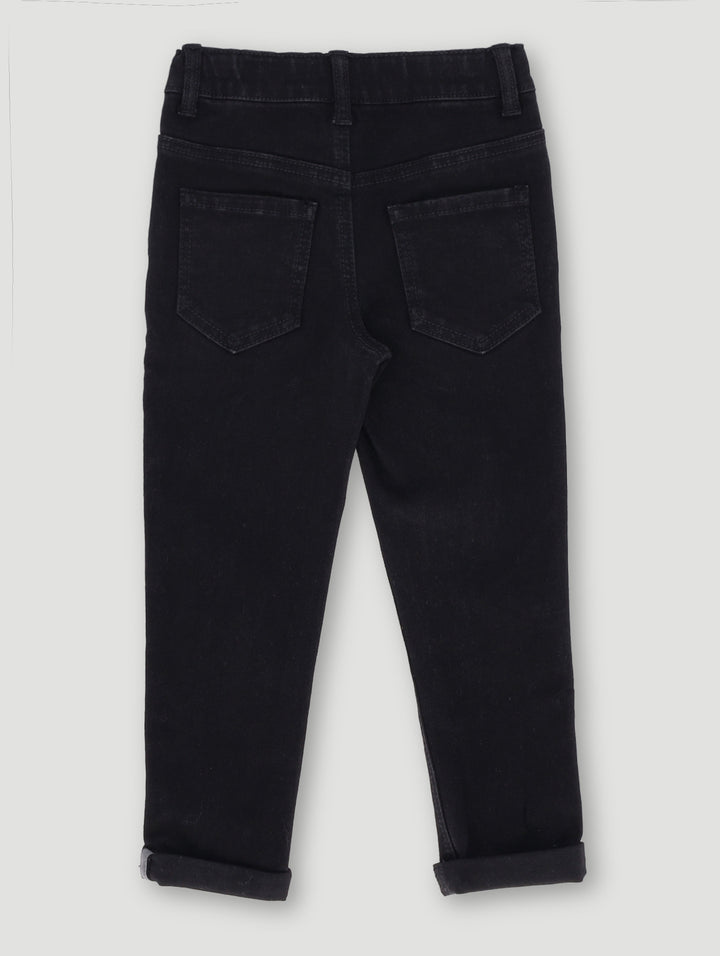 Pre- Boys Woven Badge Denim - Black