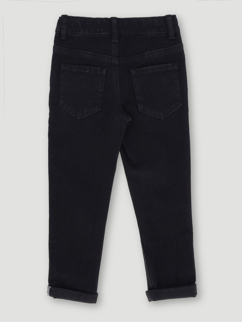 Pre- Boys Woven Badge Denim - Black