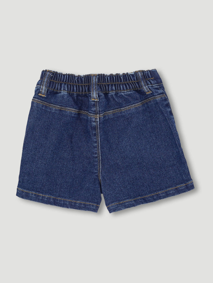 Pre-Girls Dark Wash Cheeky Short - Blue