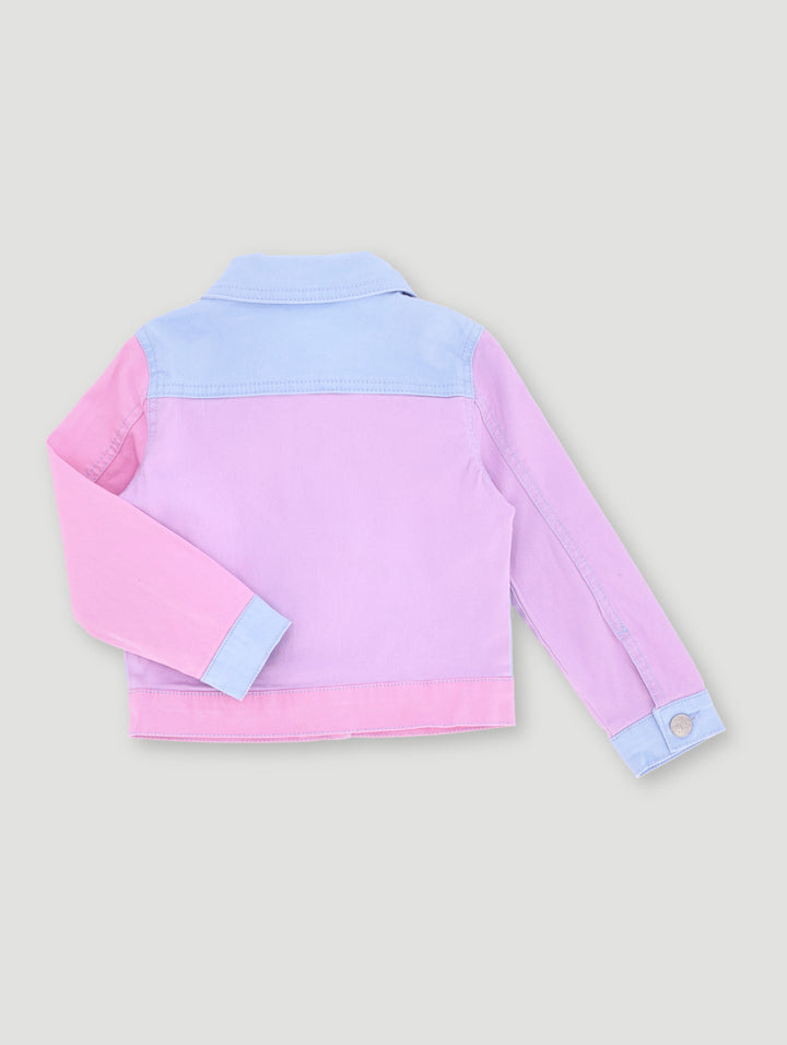 Pre-Girls Colourblock Denim Jacket