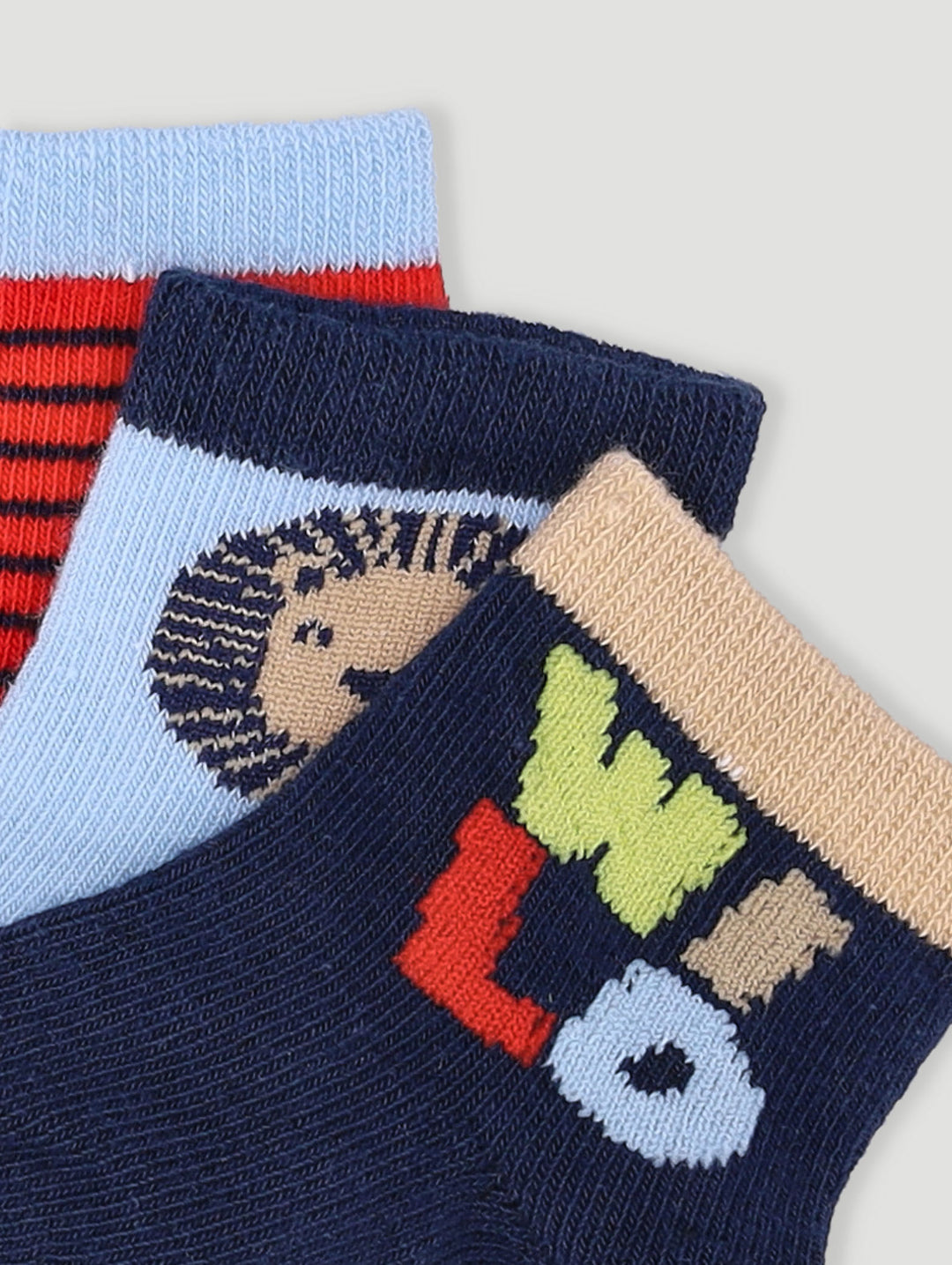 Baby Boys Wild & Awesome Cotton Socks - Dark Navy