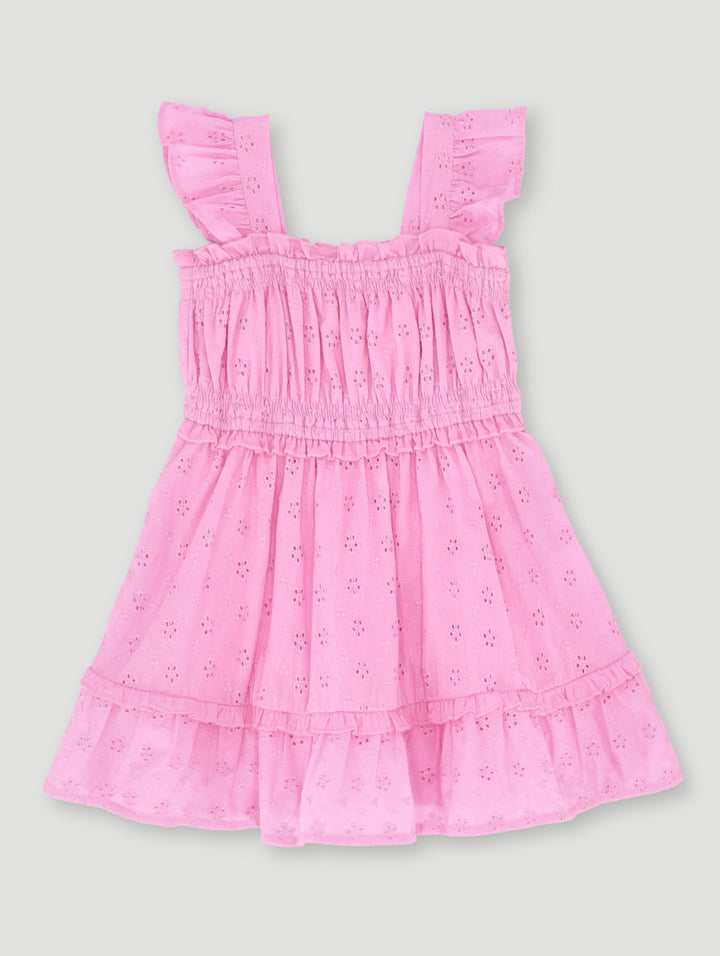 Baby Girls Anglaise Dress - Pink