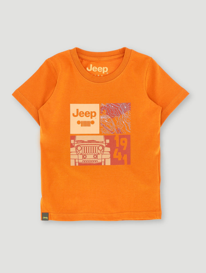 Pre-Boys Short Sleeve Car Tee - Rust