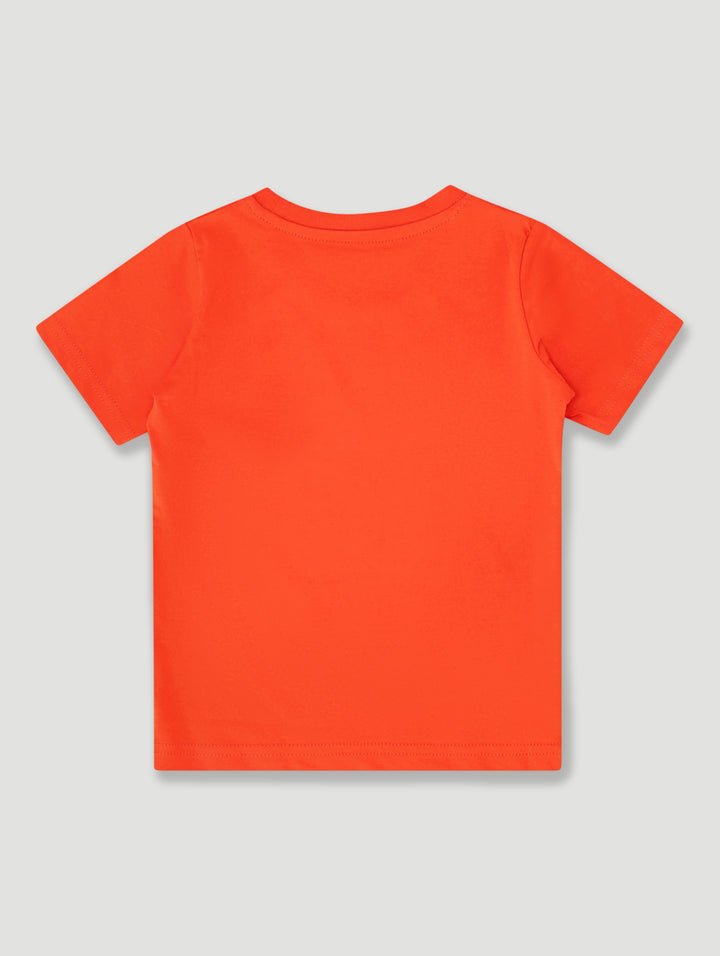 Pre-Boys Short Sleeve Car Tee - Red/Orange