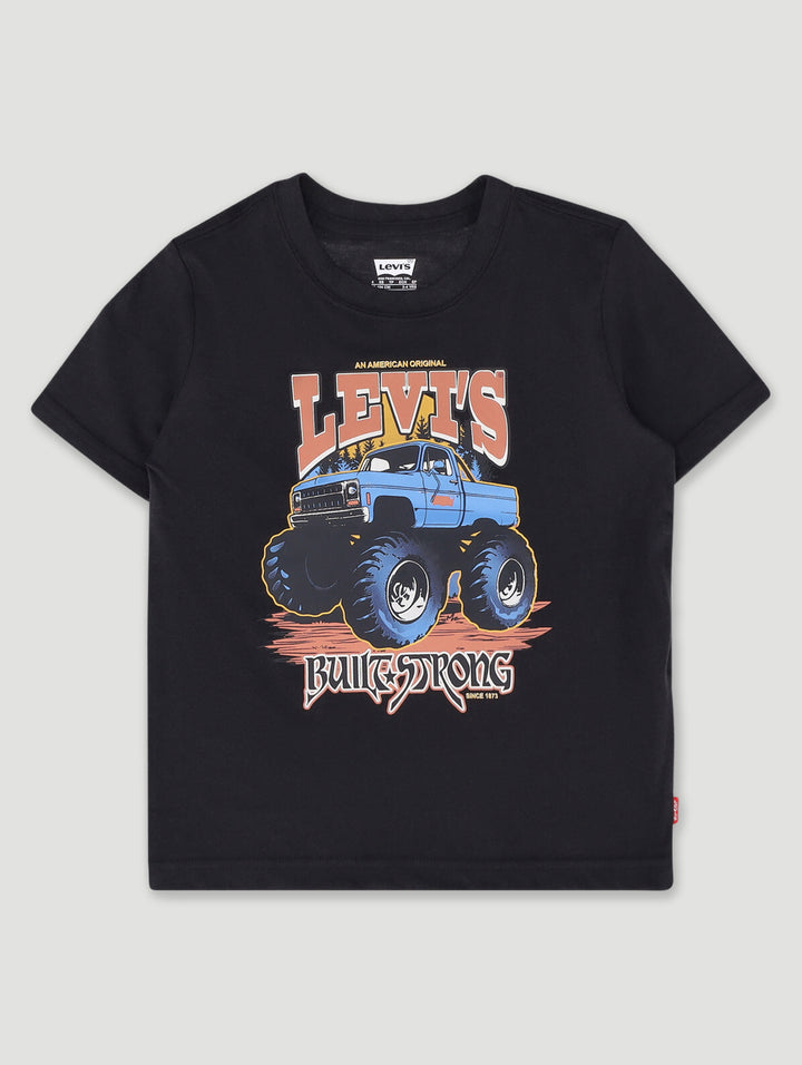 Pre-Boys Monster Truck Tee - Black