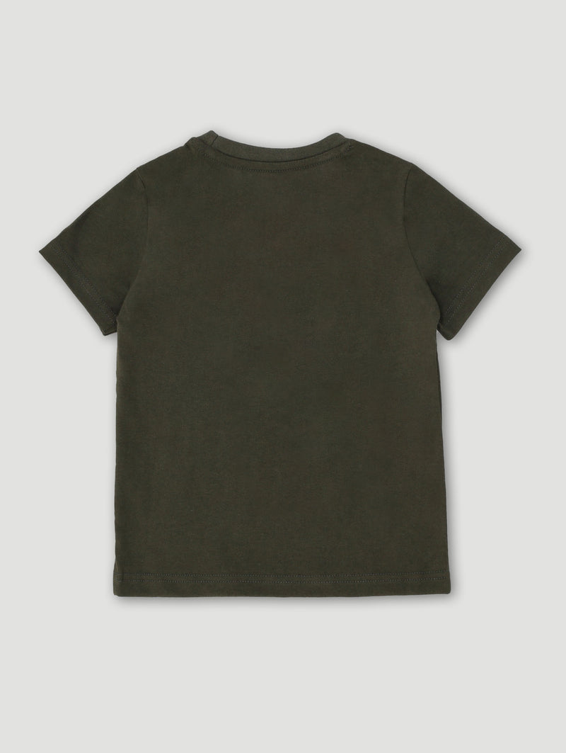 Pre-Boys Graphic Colour Splash Tee - Olive