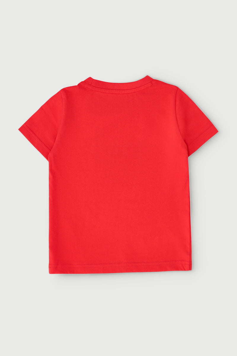 Pre-Boys Graphic Cat Foundation Tee - Red