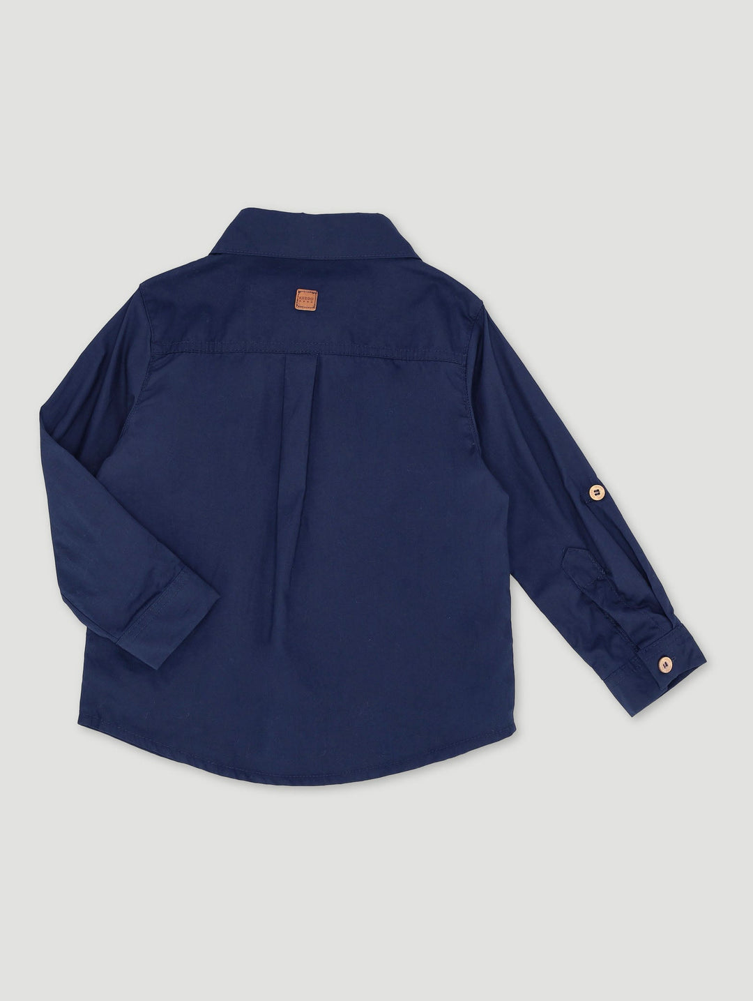 Keedo Boys Navy Formal Poplin Shirt