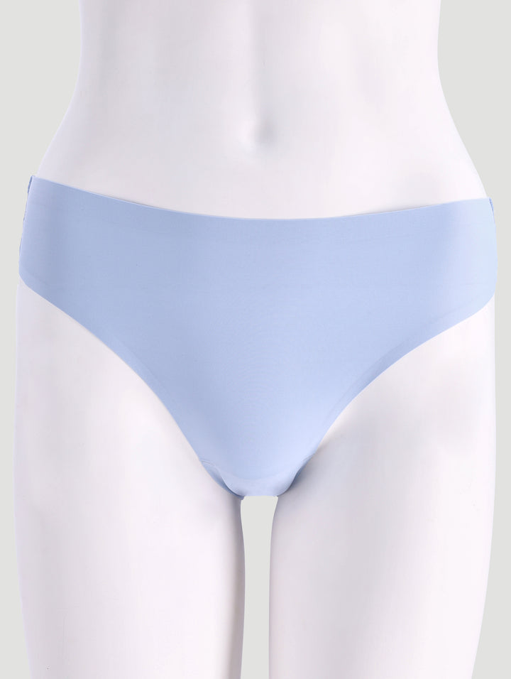 3 Pack Bonded Lace Brazilian Panties - Slate/Blue/Stone