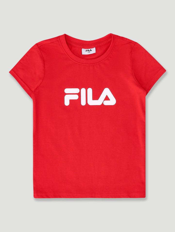 Pre-Boys Mono Deckle Tee - Red