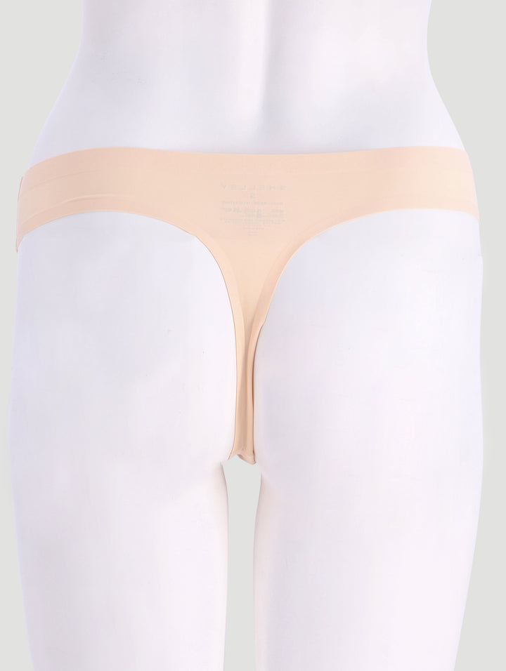 3 Pack Seemless Thong Panties - Floral/Pink/Black