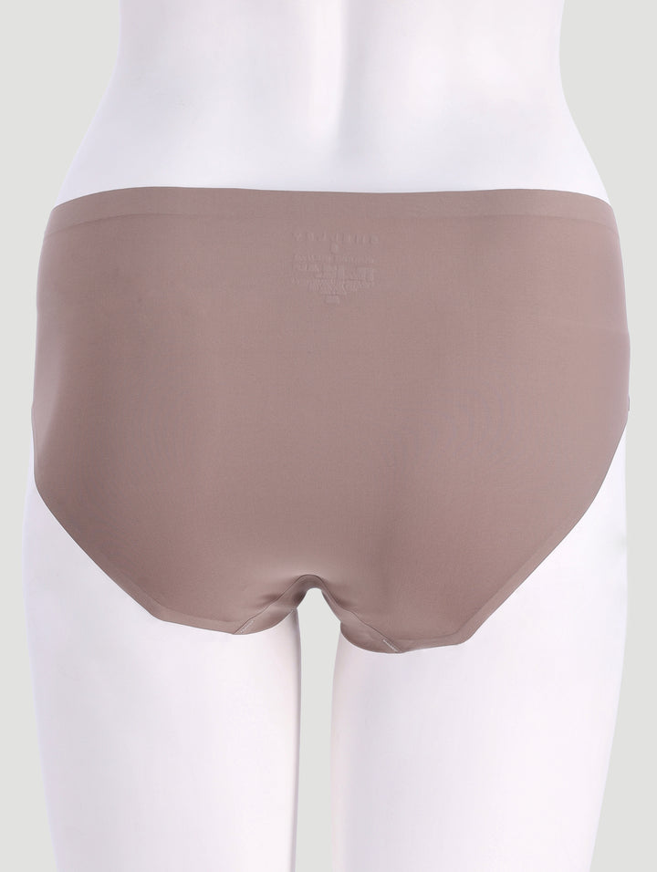 3 Pack Seemless Boyleg Panties - Black/Mocha/Beige