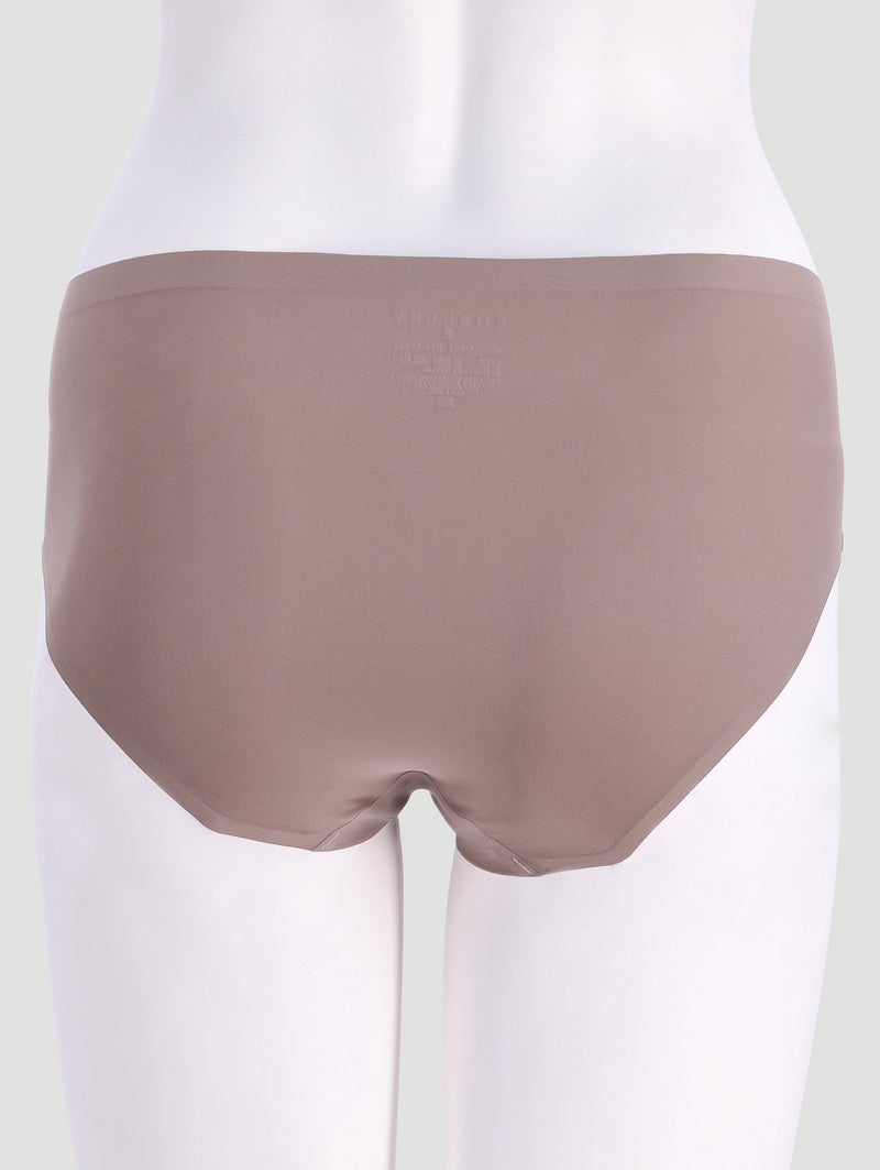 3 Pack Seemless Boyleg Panties - Black/Mocha/Beige