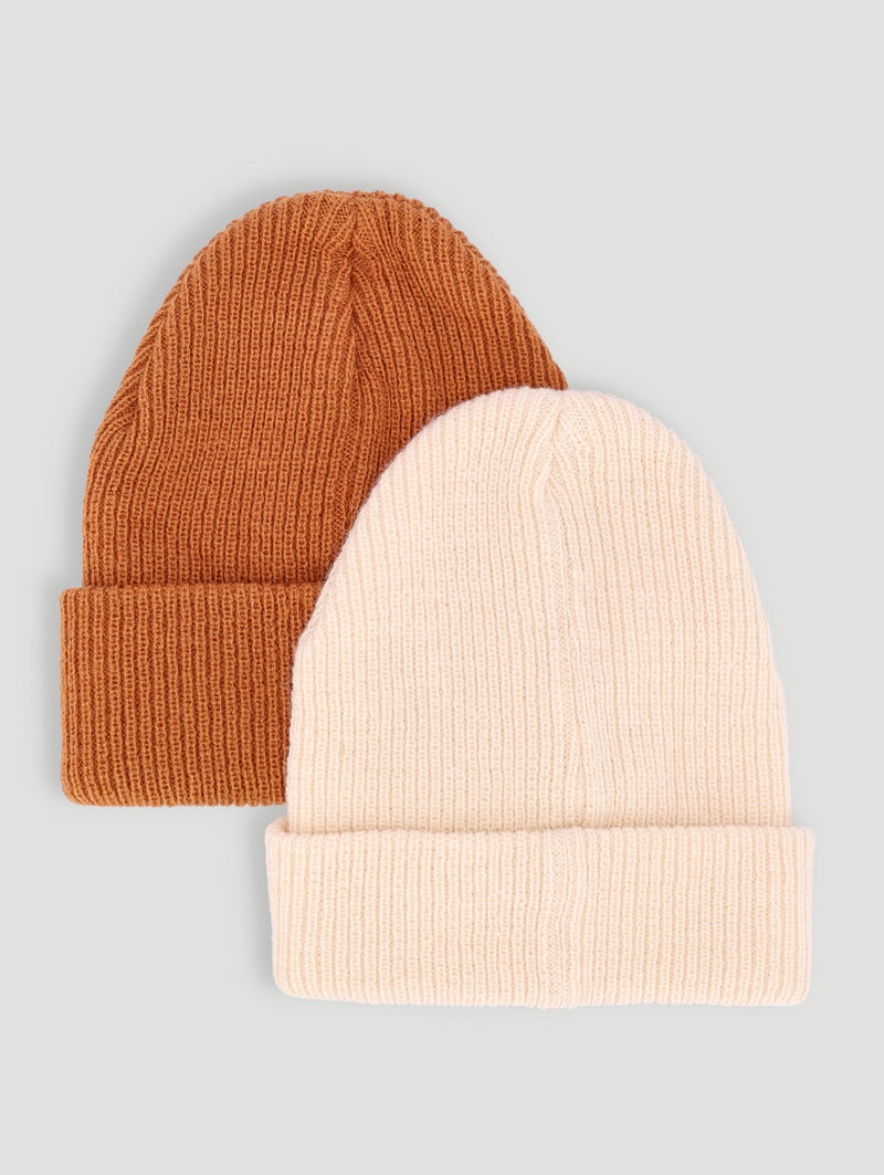 Baby Boys 2 Pack Letter B Beanie