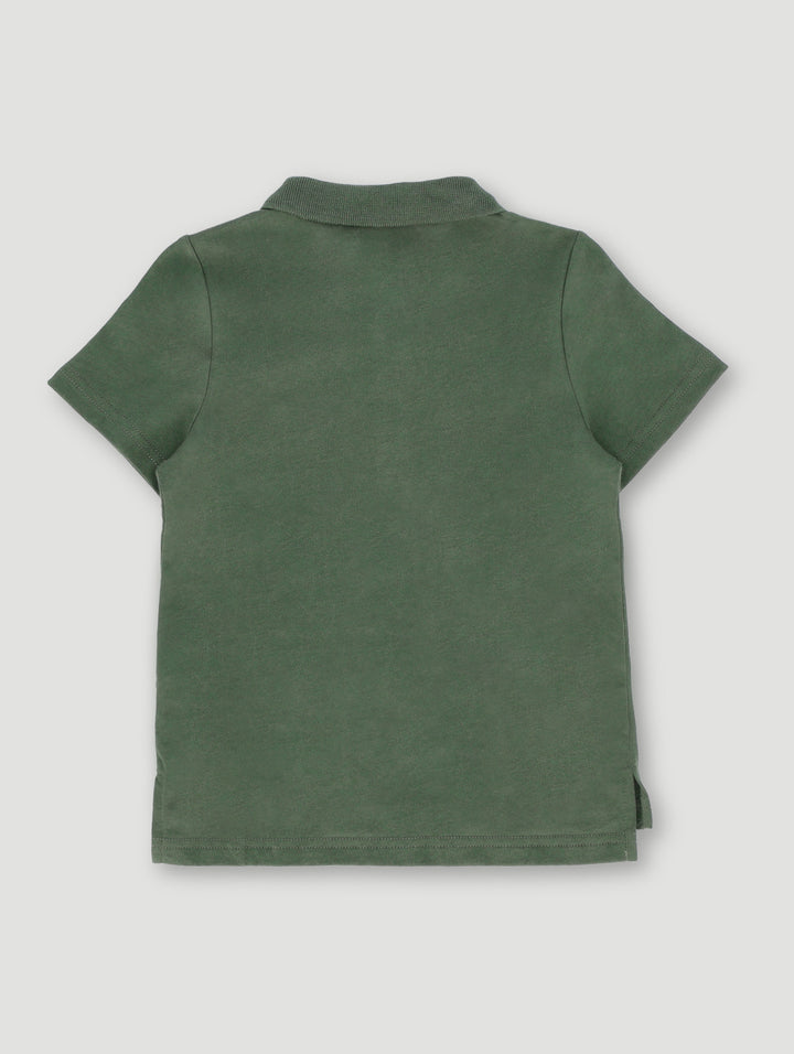 Pre- Boys Plain Golfer - Olive