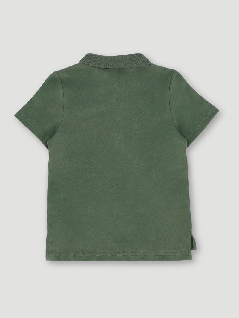Pre- Boys Plain Golfer - Olive