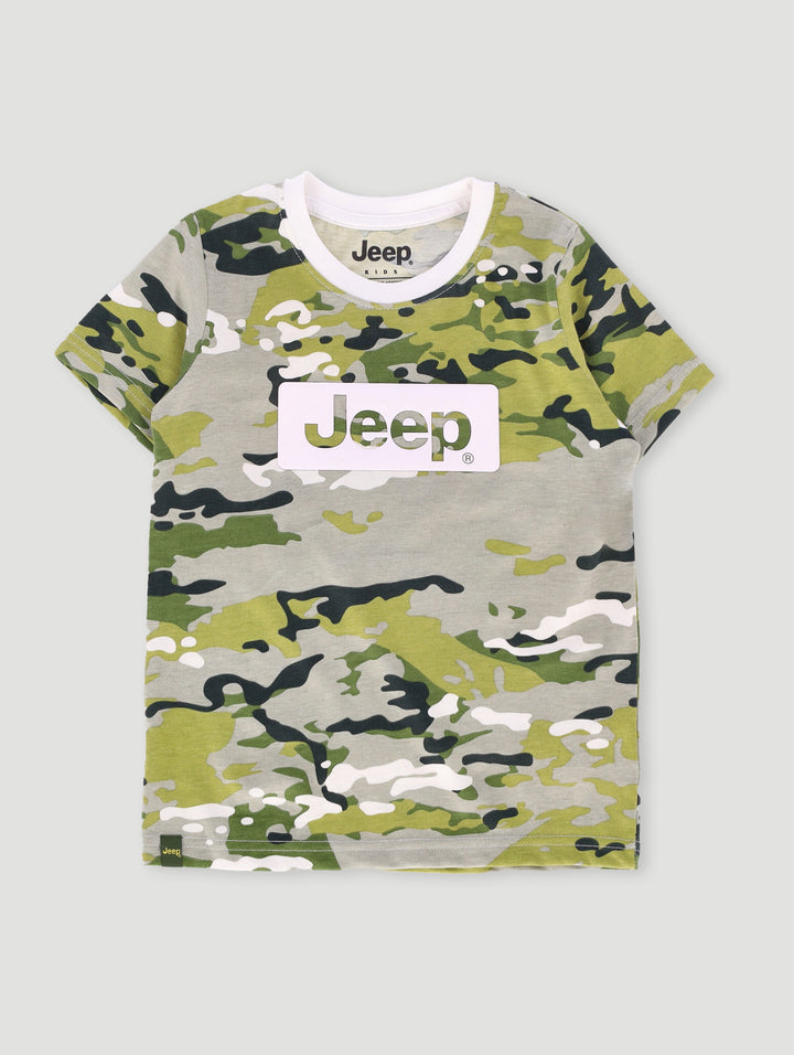 Pre-Boys Camo Tee - Green
