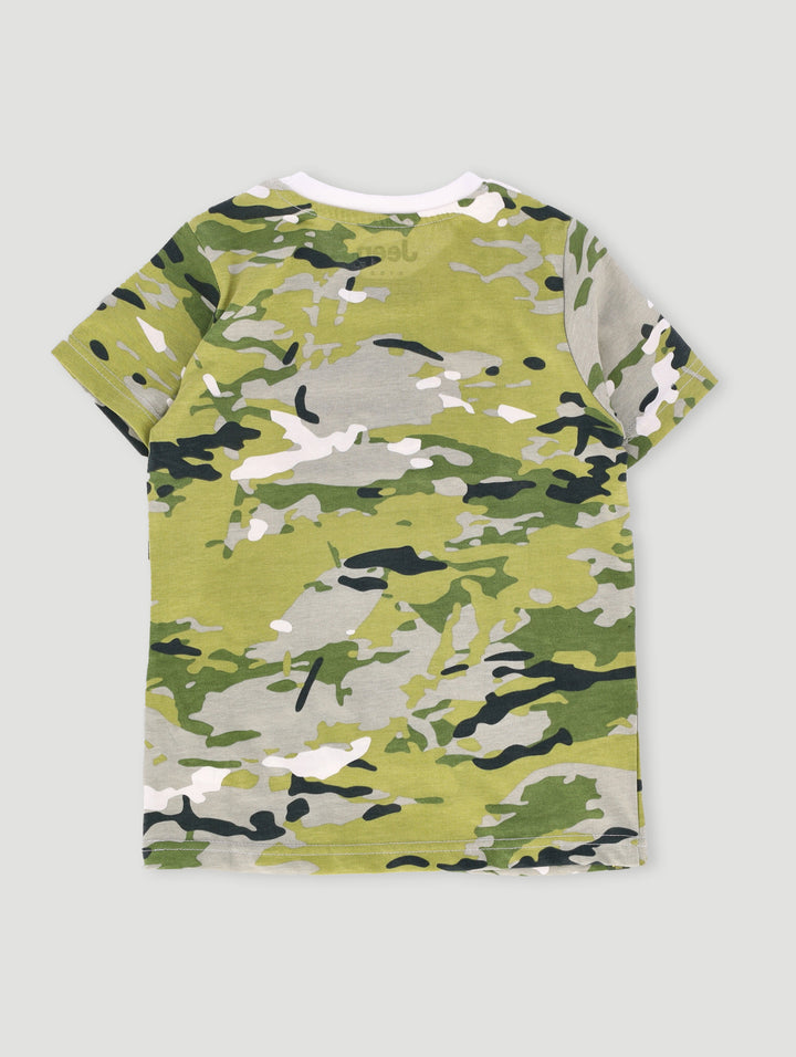 Pre-Boys Camo Tee - Green