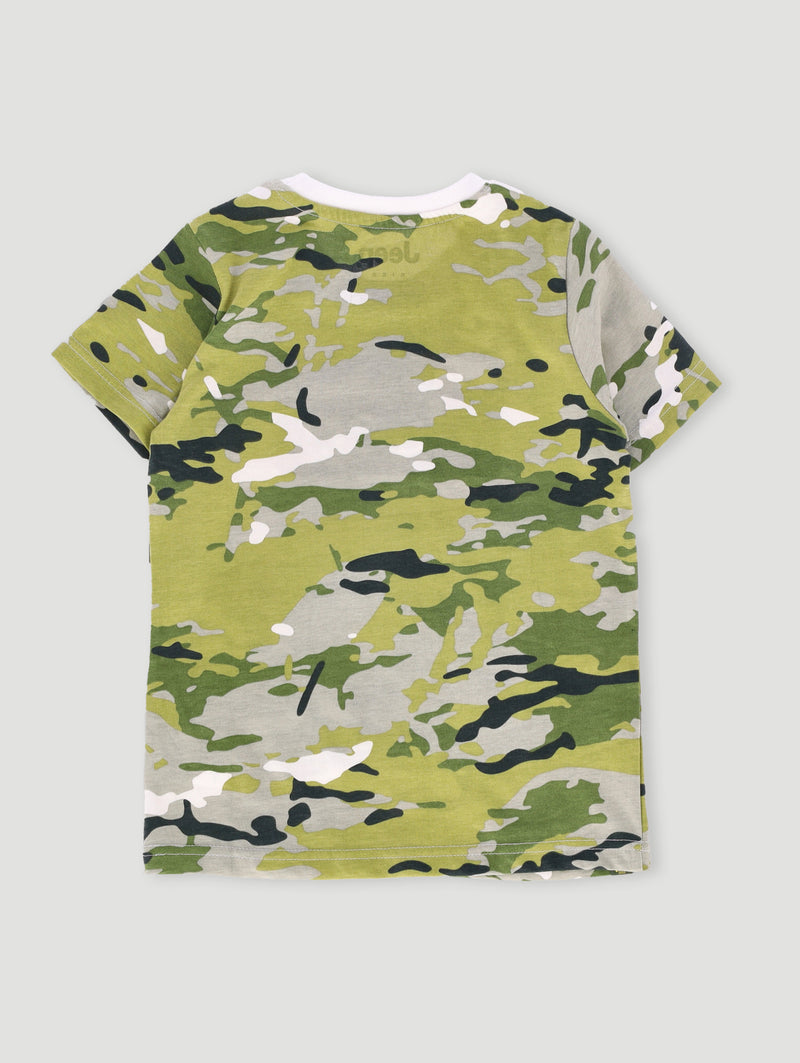 Pre-Boys Camo Tee - Green