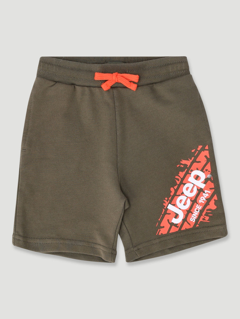 Pre-Boys Fleece Shorts - Olive