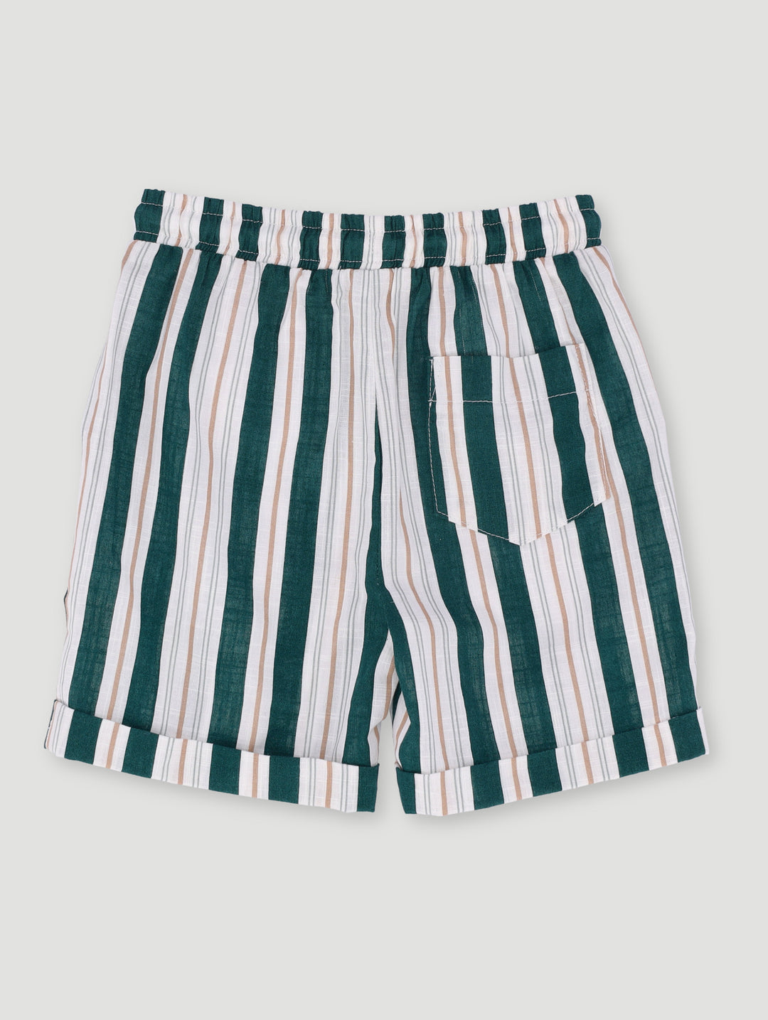 Pre-Boys Stripe Woven Short - Green