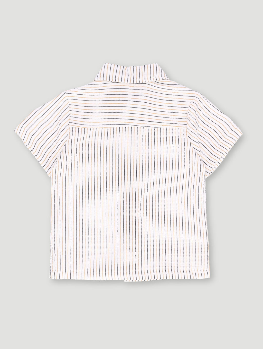 Pre-Boys Stripe Print Muslin Shirt - Cream