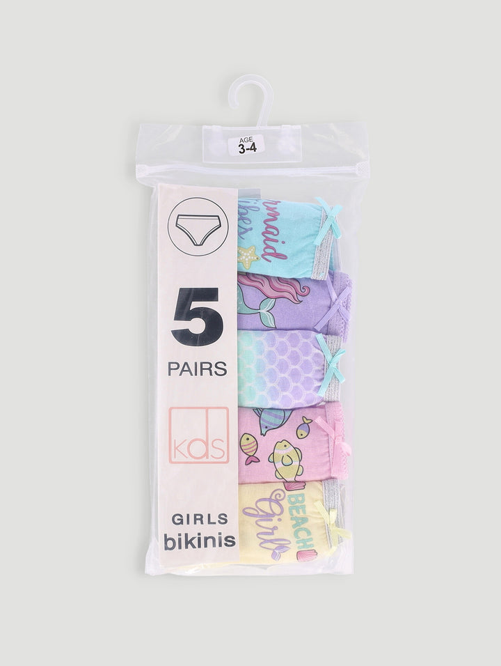 Pre-Girls 5 Pack Mermaid Panites - Multi
