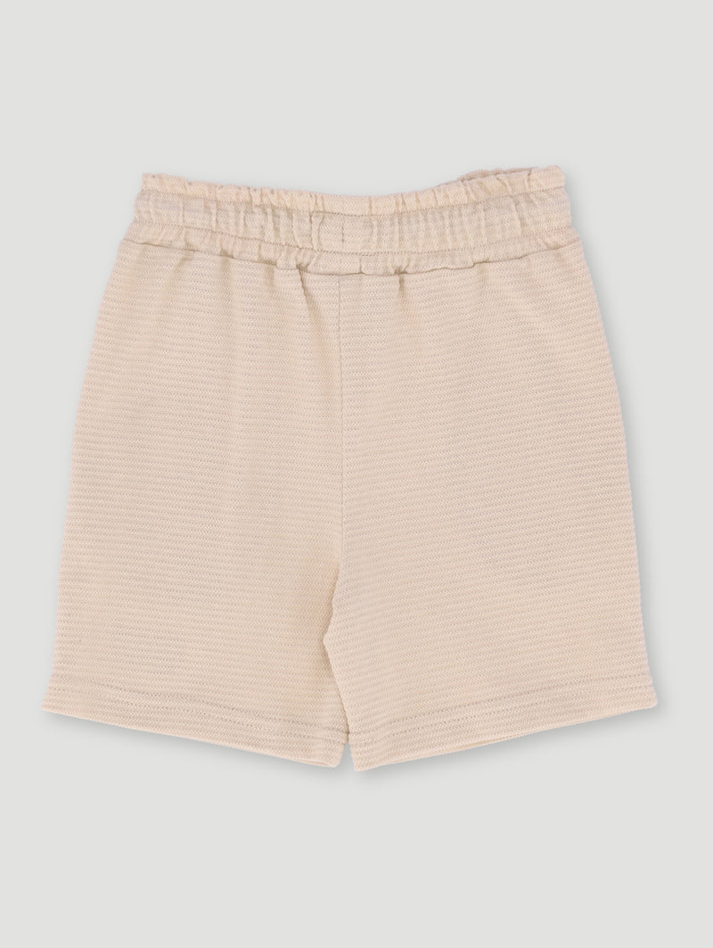 Pre-Boys Textured Waffle Short - Stone