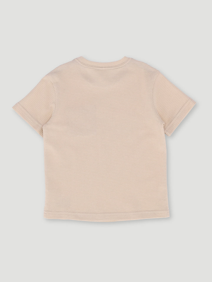 Pre-Boys Textured Waffle Tee - Stone