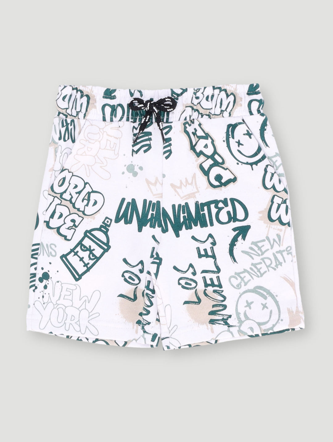 Pre-Boys Graffiti Fleece Shorts - Multi