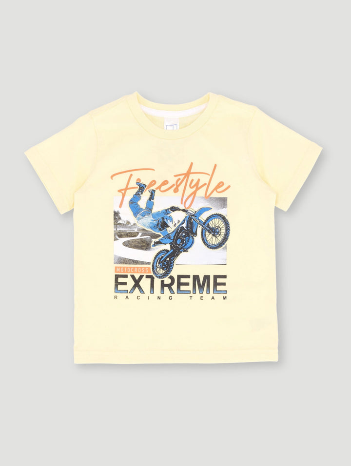 Pre-Boys Motorcross Tee - Yellow