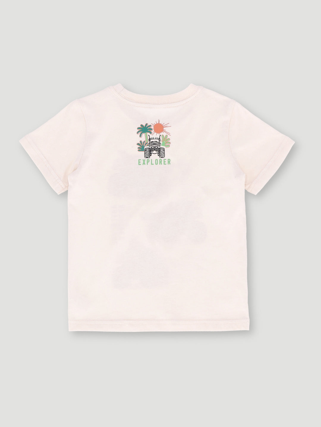 Pre- Boys Short Sleeve  Monster Truck Tee - Cream