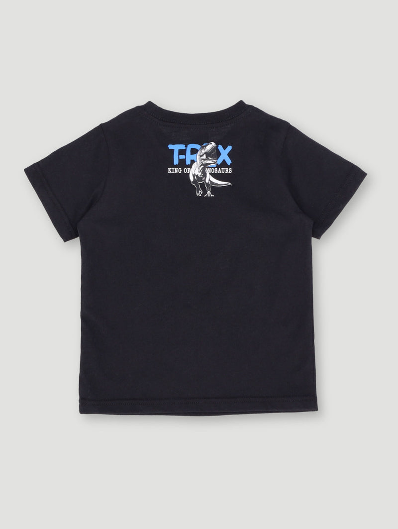 Pre-Boys Dino Tee - Black