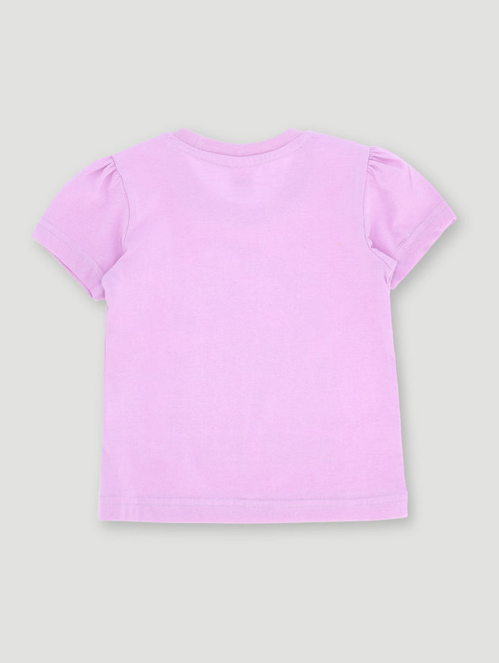 Pre-Girls Flower Bloom Basic Tee - Lilac