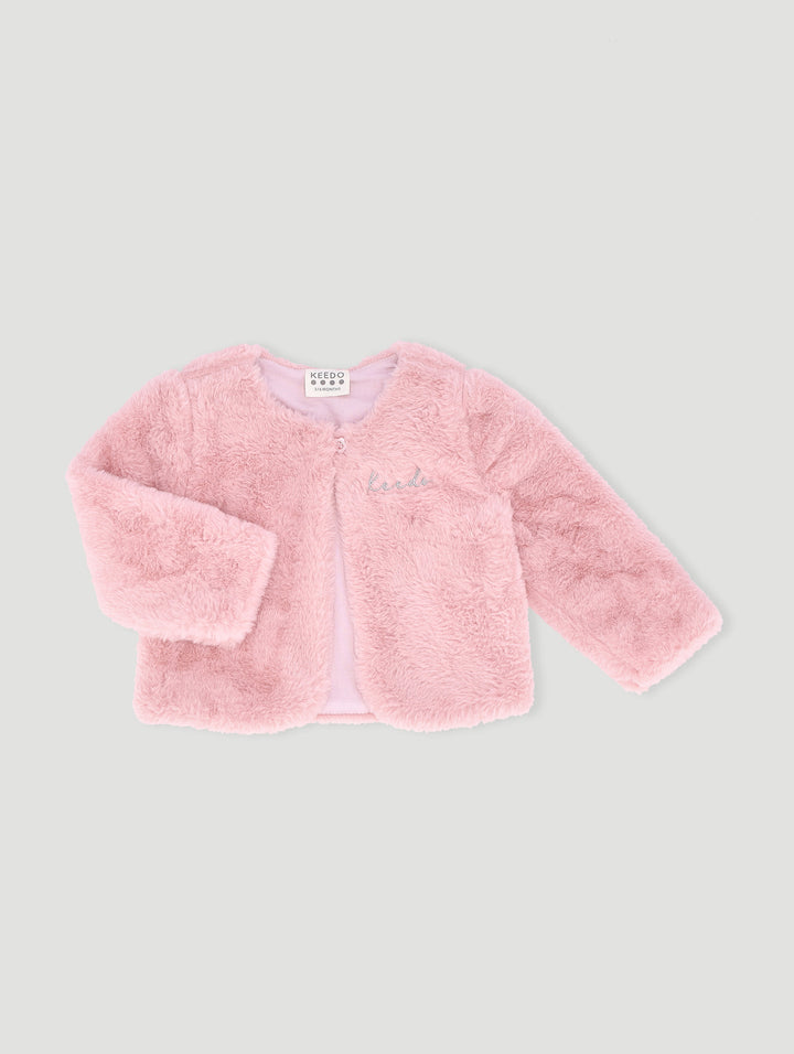 Keedo Baby Girls Faux Fur Bolero Jacket