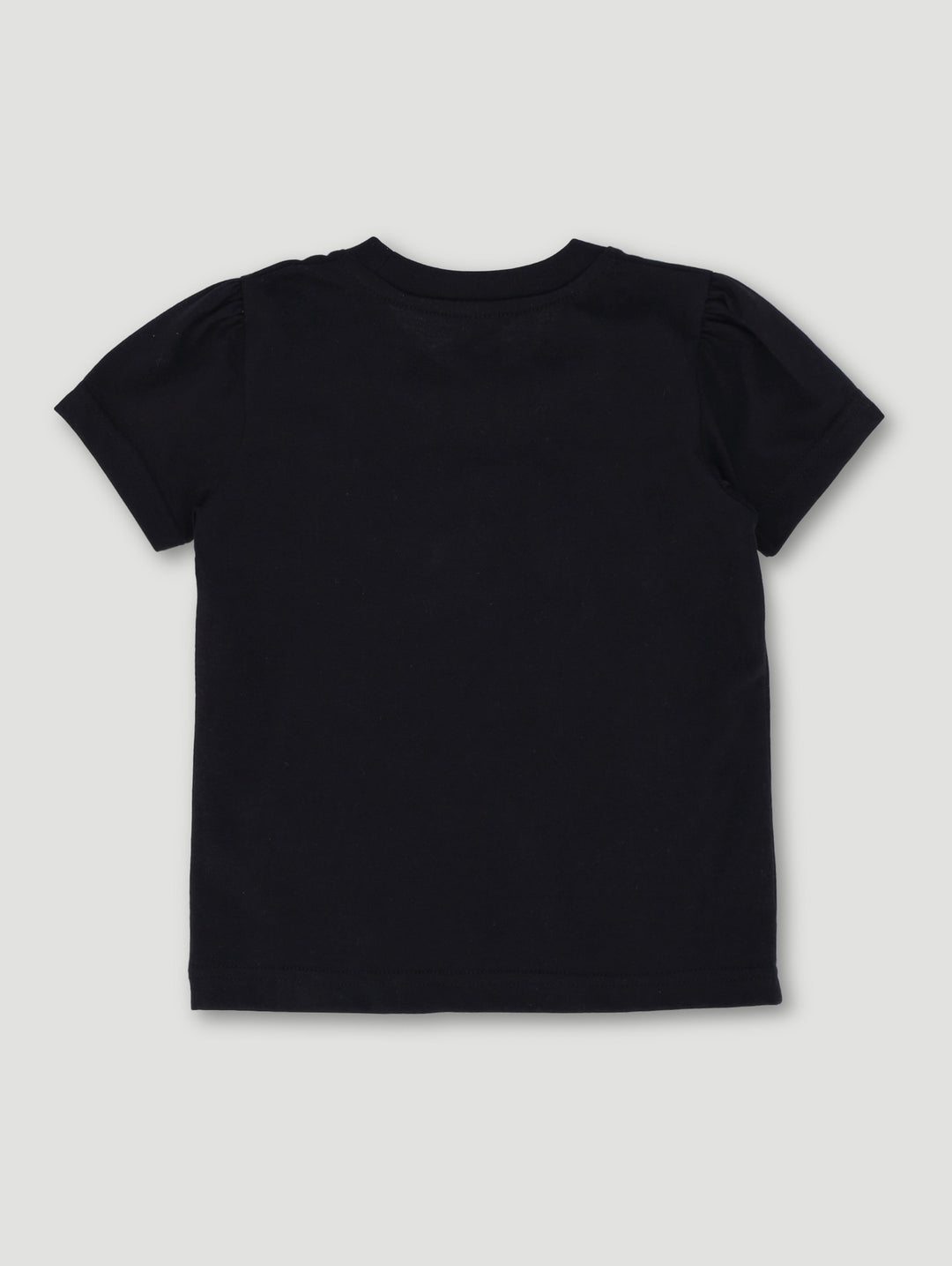 Pre-Girls Animal Print Hearts Basic Tee - Black